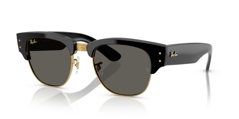 Ray Ban Mega Clubmaster Blacked Out Collection - Negro sobre dorado con mica ultranegro