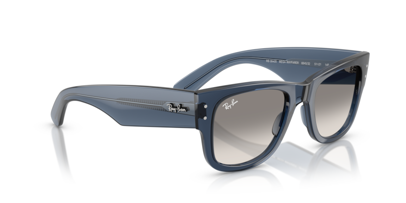 Ray Ban Mega Wayfarer - Azul oscuro traslúcido