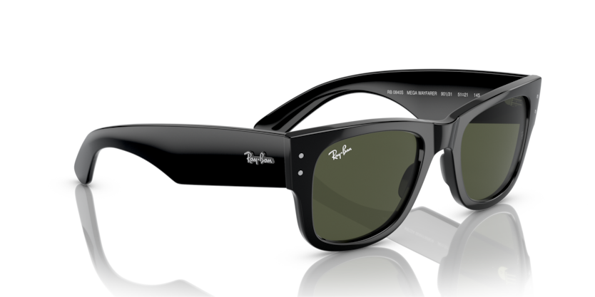 Ray Ban Mega Wayfarer - Negro con micas verdes g15