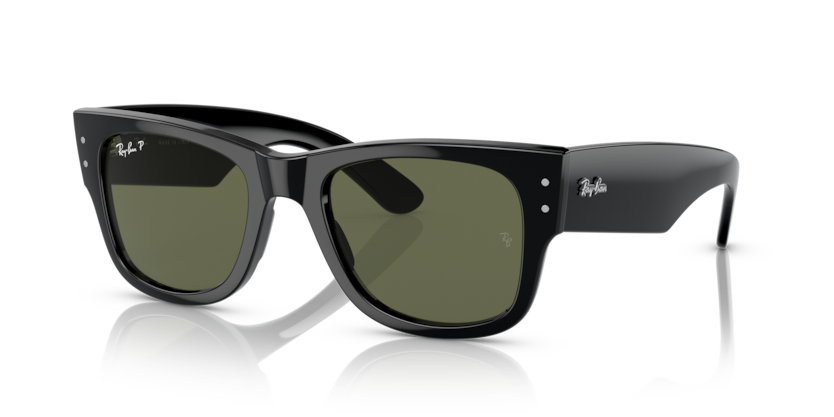 Ray Ban Mega Wayfarer Polarizado - Negro con micas verdes g15 polarizado