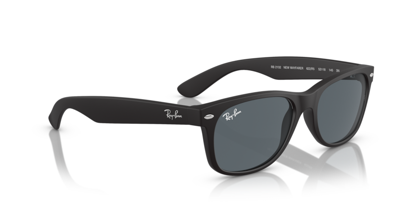 Ray Ban New Wayfarer - Goma negra con mica azul marino