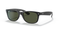 Ray Ban New Wayfarer - Goma negra con micas verde g15