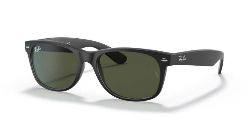 Ray Ban New Wayfarer - Goma negra con micas verde g15