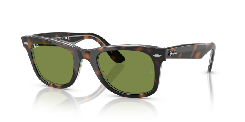 Ray Ban Wayfarer - Havana con mica verde botella