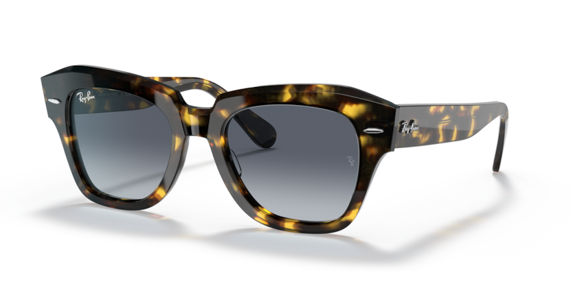 Ray Ban State Street - Havana amarillo con mica azul oscuro degradé