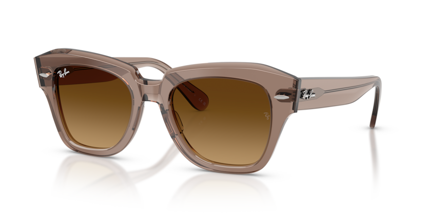 Ray Ban State Street - Marrón claro traslúcido con mica marrón degradé