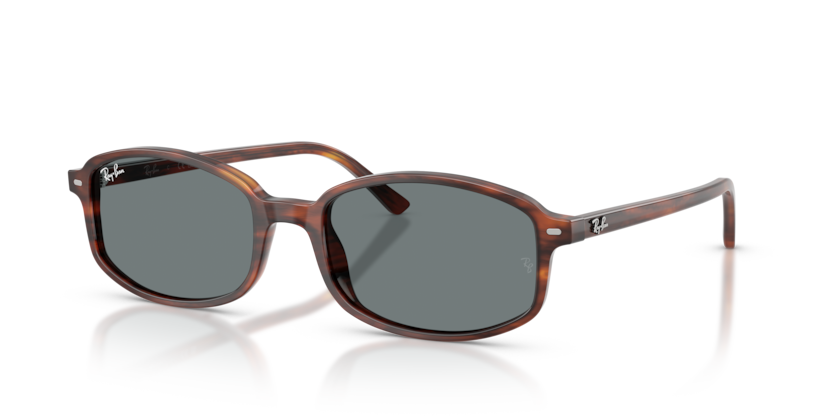 Ray Ban Sam - Havana a rayas con mica azul oscuro