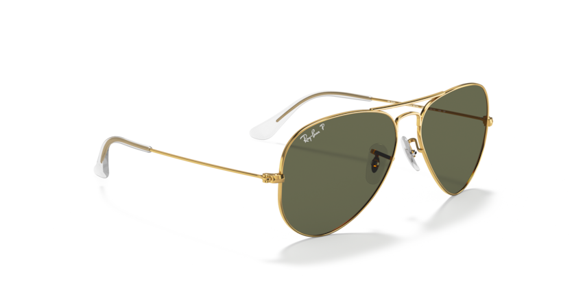 Ray Ban Aviator Polarizado - Oro arista con mica verde g15 polarizado