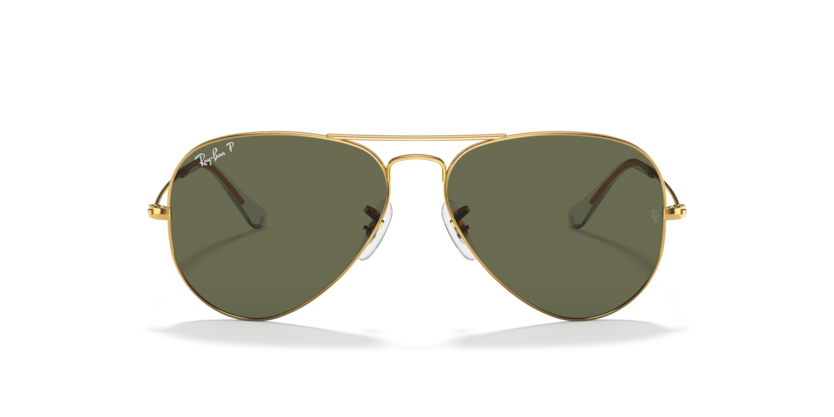 Ray Ban Aviator Polarizado - Oro arista con mica verde g15 polarizado