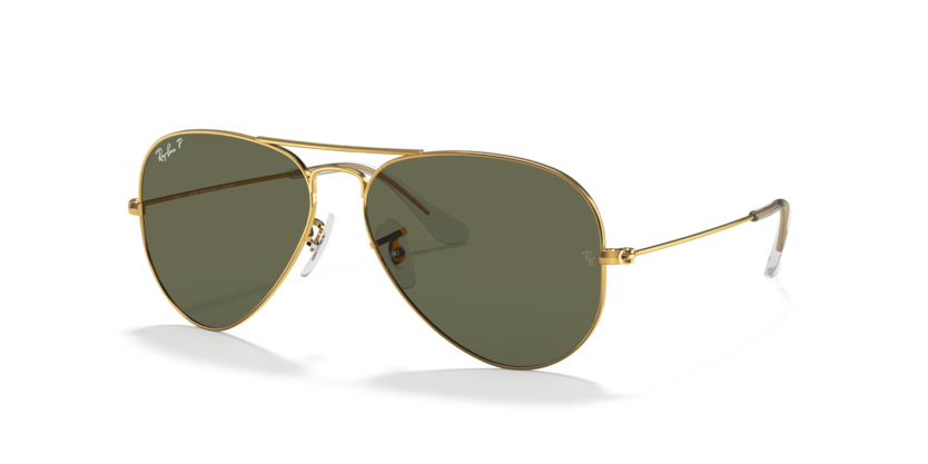 Ray Ban Aviator Polarizado - Oro arista con mica verde g15 polarizado