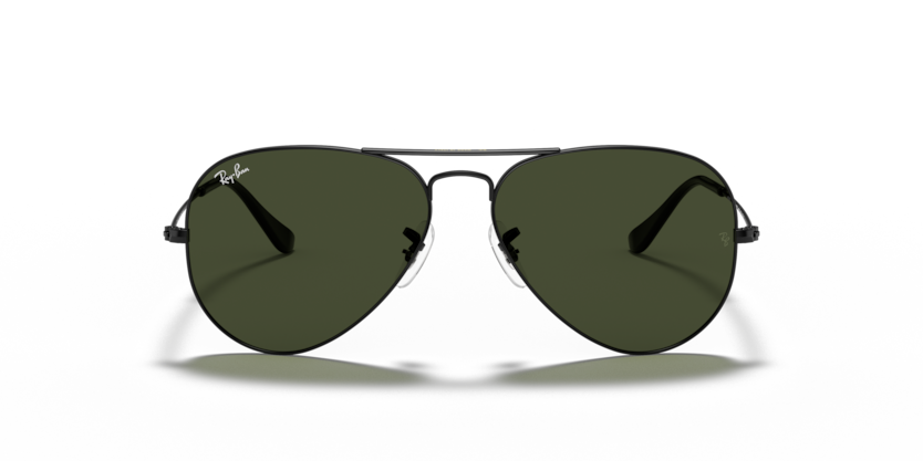 Ray Ban Aviator - Negro con mica verde g15