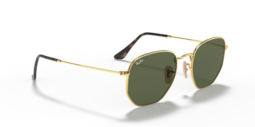 Ray Ban Hexagonal - Oro arista con mica verde g15