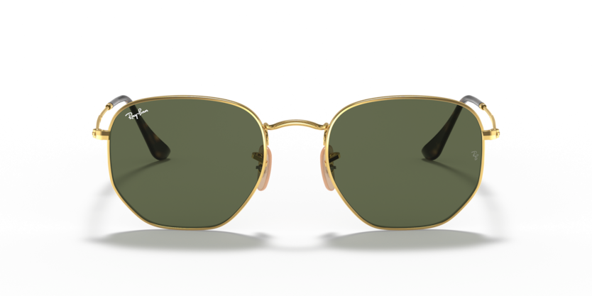 Ray Ban Hexagonal - Oro arista con mica verde g15
