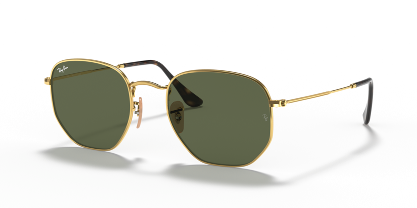 Ray Ban Hexagonal - Oro arista con mica verde g15