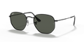 Ray Ban Hexagonal Polarizado - Negro con micas verde g15 polarizado