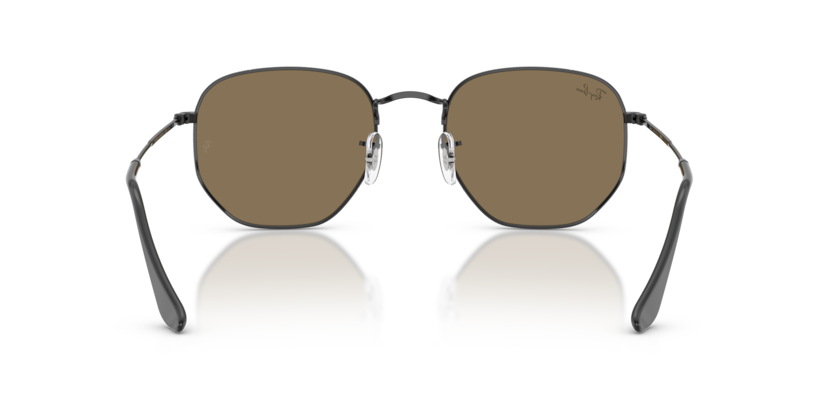 Ray Ban Hexagonal - Negro con micas azul espejeado