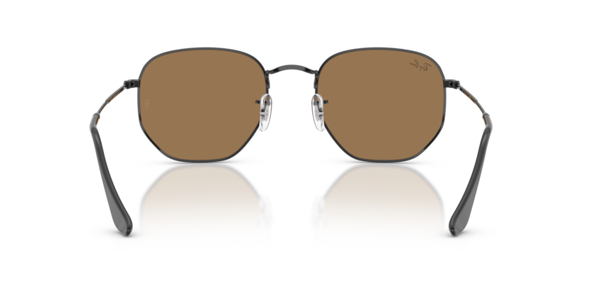 Ray Ban Hexagonal - Negro con marrón espejeado