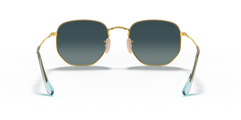 Ray Ban Hexagonal - Oro arista con azul