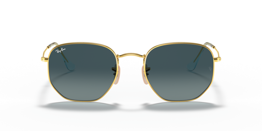 Ray Ban Hexagonal - Oro arista con azul