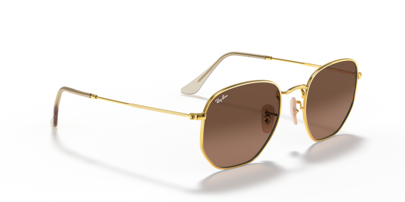Ray Ban Hexagonal - Oro arista con marrón