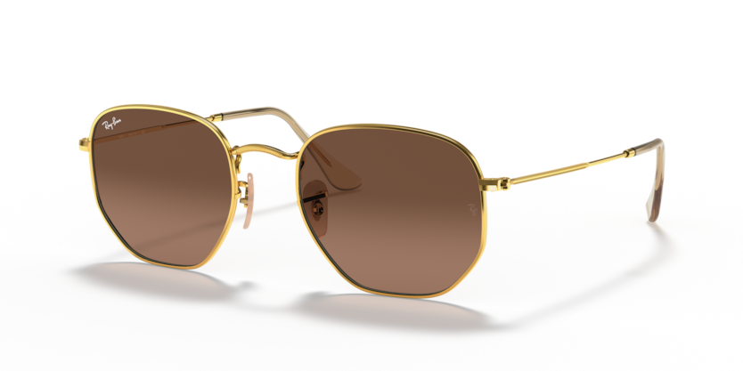Ray Ban Hexagonal - Oro arista con marrón