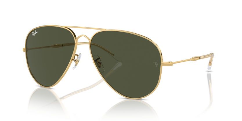 Ray Ban Old Aviator Polarizado - Oro arista con mica verde g15 polarizado