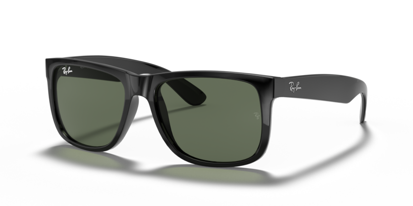 Ray Ban Justin - Negro con mica verde g15
