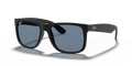 Ray Ban Justin Polarizado - Goma negra con mica azul polarizada