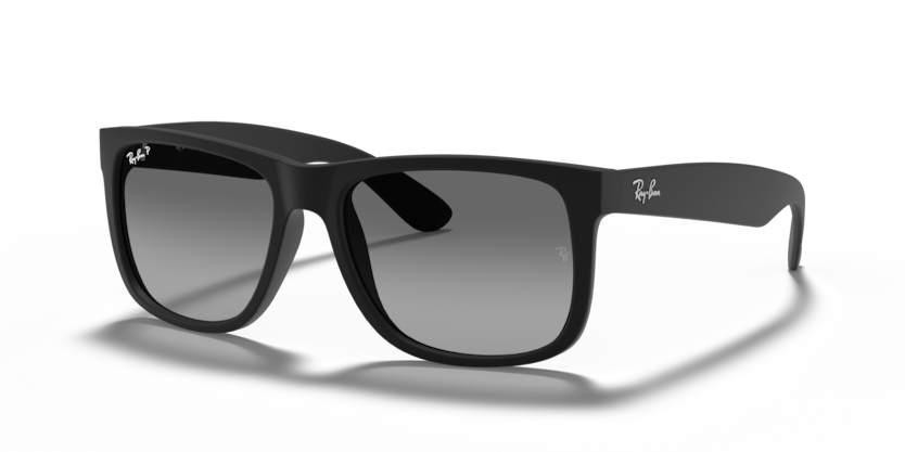 Ray Ban Justin Polarizado - Goma negra con mica gris degradé polarizado