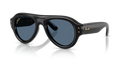 Ray Ban Aviator Puffer - Negro con mica azul oscuro