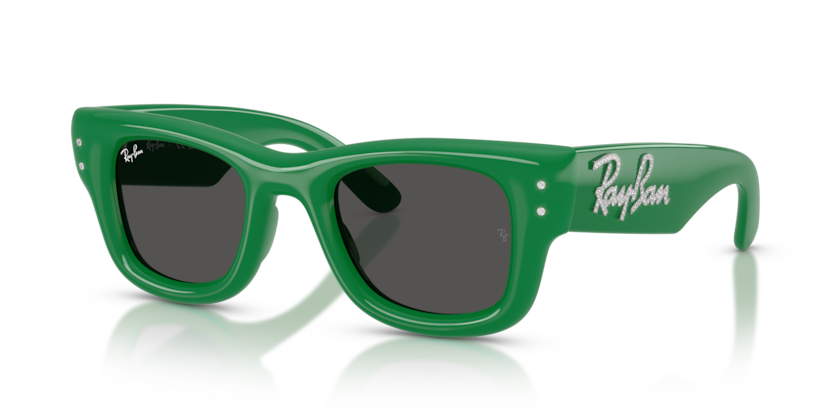 Ray Ban Wayfarer Puffer Cristal Edition - Verde con mica negra y varilla con cristales