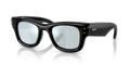 Ray Ban Wayfarer Puffer - Negro con micas plateadas espejo