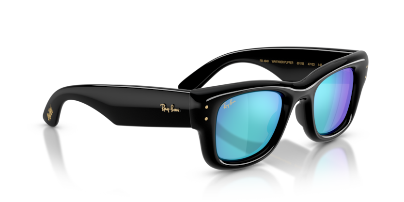 Ray Ban Wayfarer Puffer by ASAP Rocky - Negro con azul espejeado