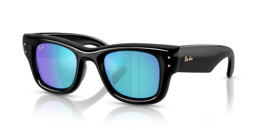 Ray Ban Wayfarer Puffer by ASAP Rocky - Negro con azul espejeado