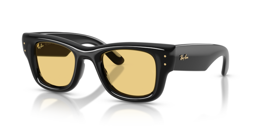 Ray Ban Wayfarer Puffer by ASAP Rocky - Negro con micas amarillas