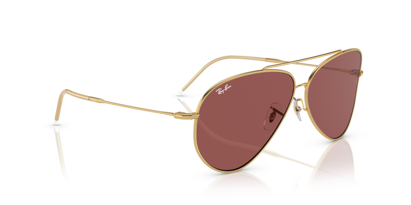 Ray Ban Aviator Reverse - Oro arista con mica rosa oscuro