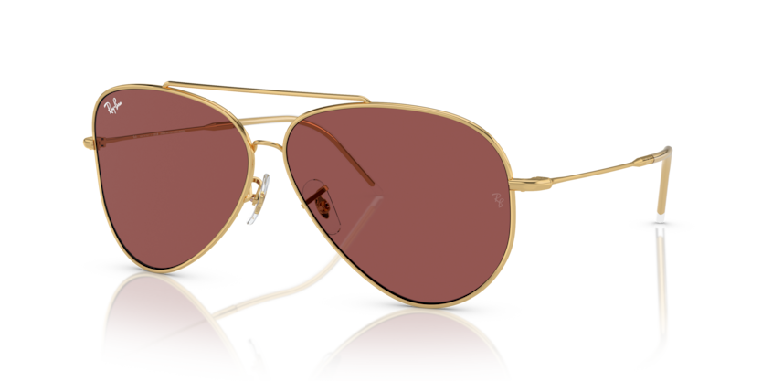 Ray Ban Aviator Reverse - Oro arista con mica rosa oscuro