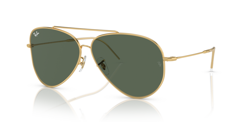 Ray Ban Aviator Reverse - Oro arista con mica verde g15
