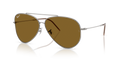 Ray Ban Aviator Reverse Polarizado - Gris plomo con mica marrón polarizada