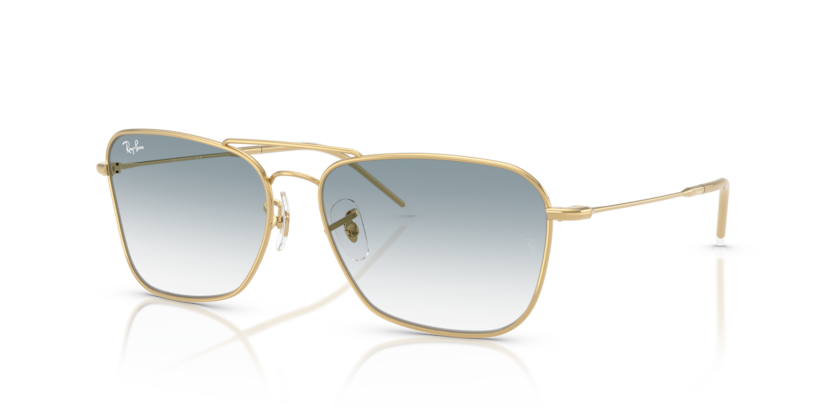 Ray Ban Caravan Reverse - Oro arista con azul degradé