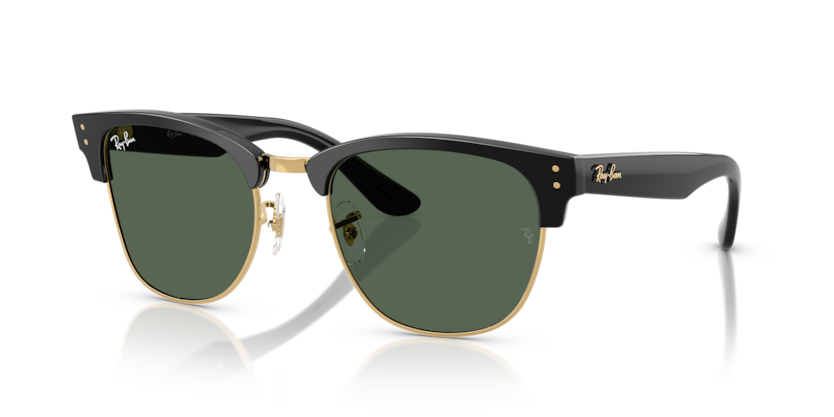 Ray Ban Clubmaster Reverse - Negro sobre arista con mica verde oscuro