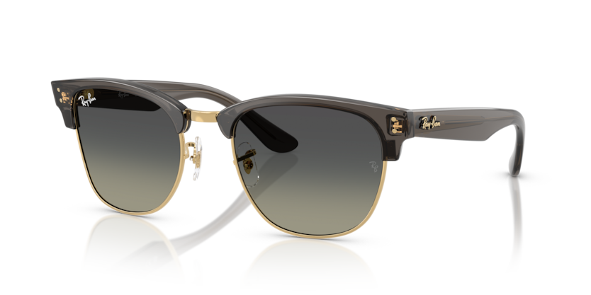 Ray Ban Clubmaster Reverse - Gris oscuro transparente sobre oro con mica gris degradé