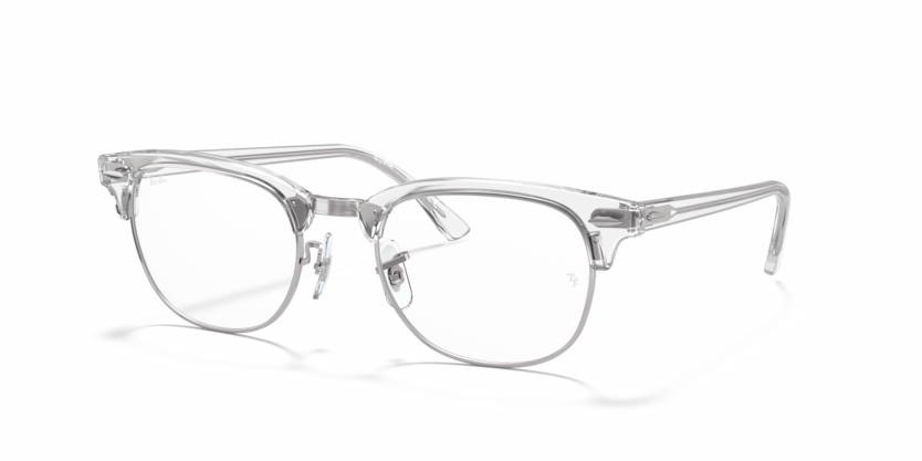 Ray Ban Clubmaster Optics - Blanco Traslúcido