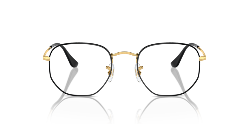 Ray Ban Hexagonal Optics - Negro sobre dorado