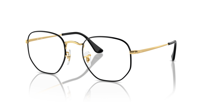 Ray Ban Hexagonal Optics - Negro sobre dorado