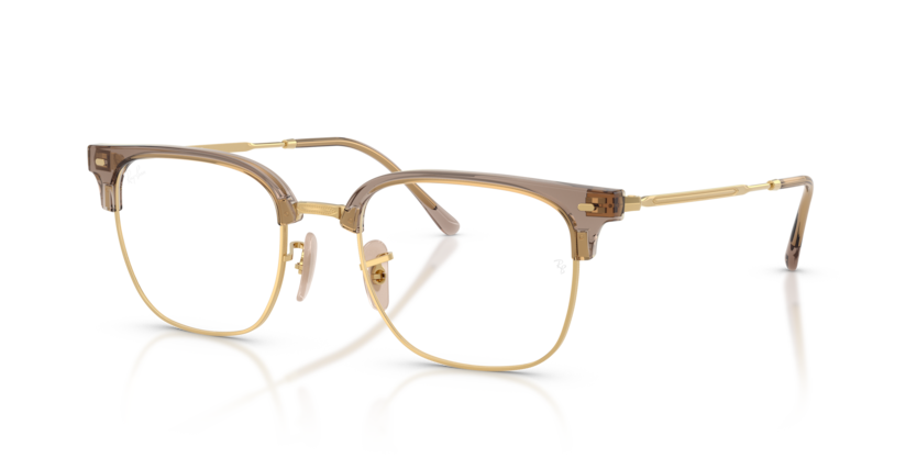 Ray Ban New Clubmaster Optics - Beige sobre dorado